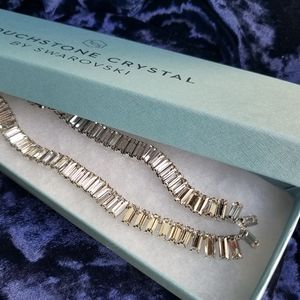 AUTHENTIC Swarovski Touchstone Emerald-cut Baguette Tennis Necklace NEW